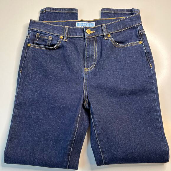 Draper James Women's Dark Wash Denim Mid-Rise Skinny Straight Leg Jeans Size 28 - Picture 10 of 14